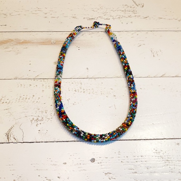 Colombian Handmade Beaded Necklace - Picture 3 of 3
